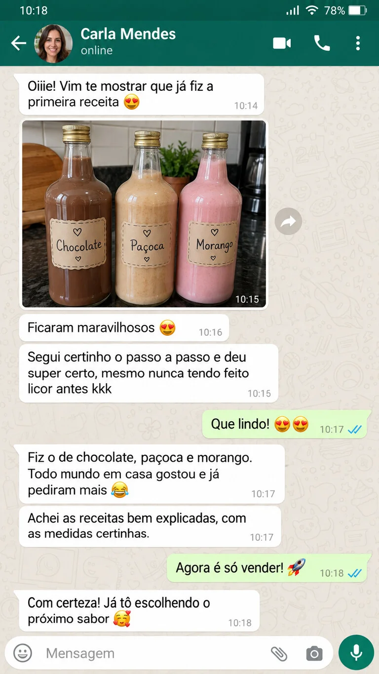 Mensagem de WhatsApp de cliente 1
