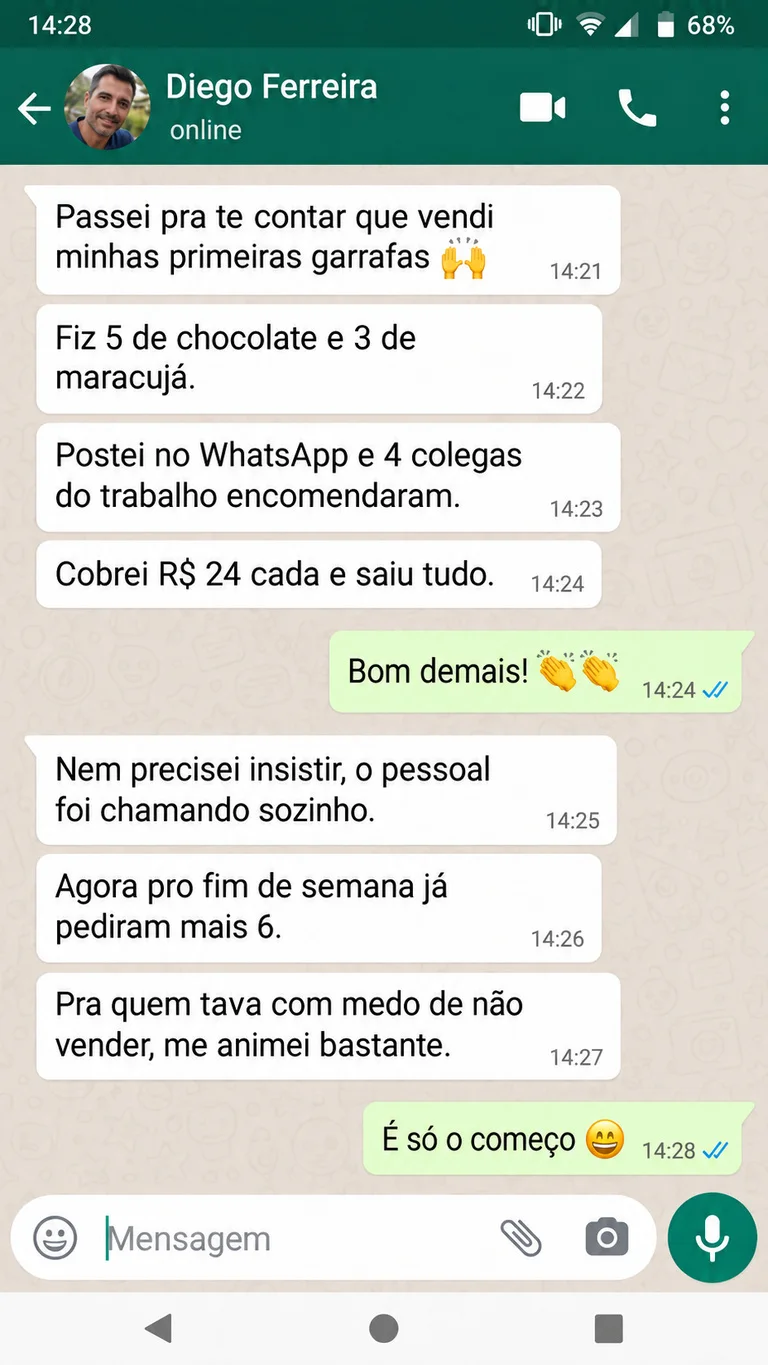 Mensagem de WhatsApp de cliente 8
